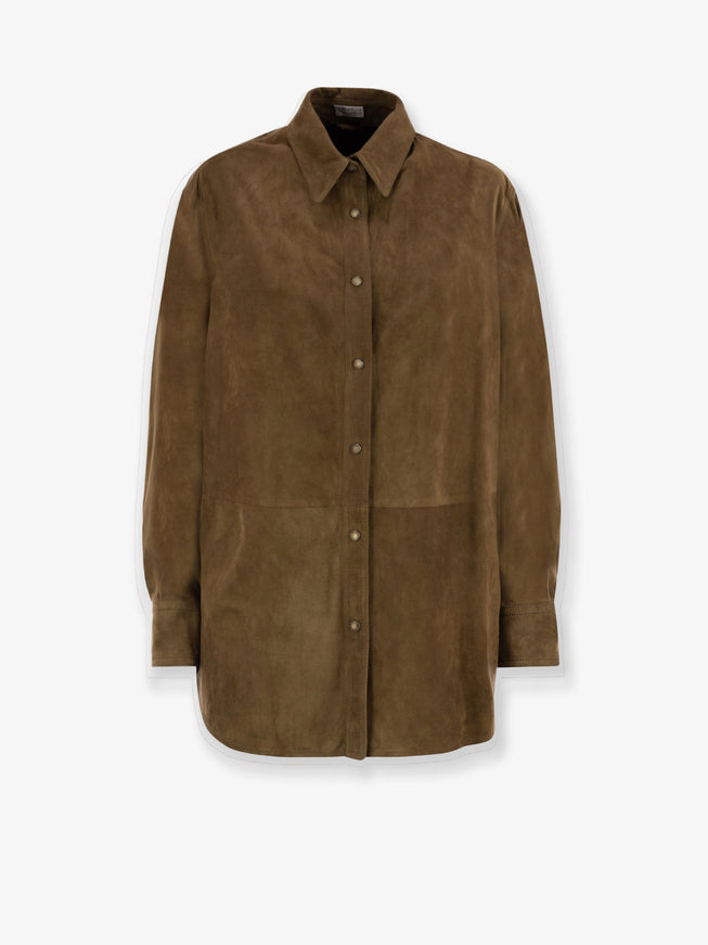 Brunello Cucinelli Suede Shirt/Jacket Sesamo