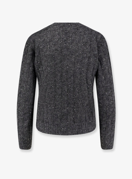Brunello Cucinelli Wool Blend Sweater With All-Over Sequins