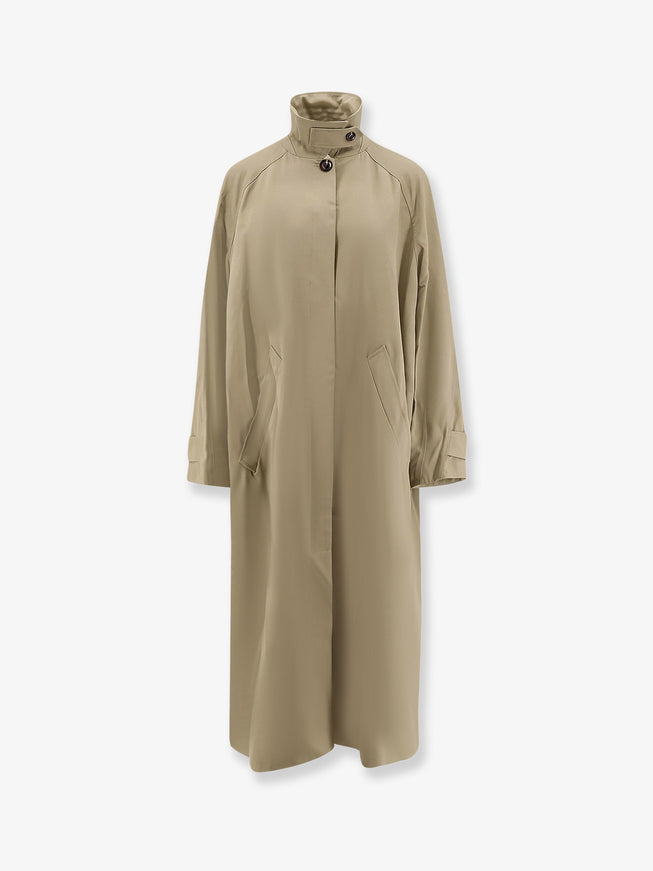 Soeur Firtz Viscose Trench Coat Verde
