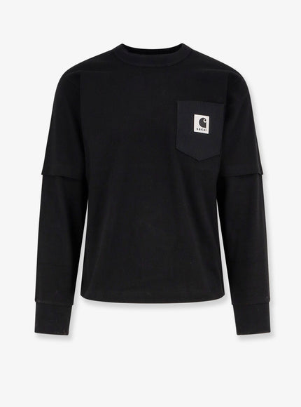 Sacai X Carhartt Wip Carhartt Wip Cotton Jersey L/S T-Shirt Black