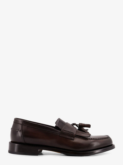 Doucal's Leather Loafers With Tassels Moro