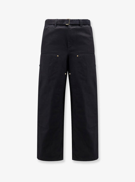 Sacai X Carhartt Wip Carhartt Wip Duck Cotton Trousers Black