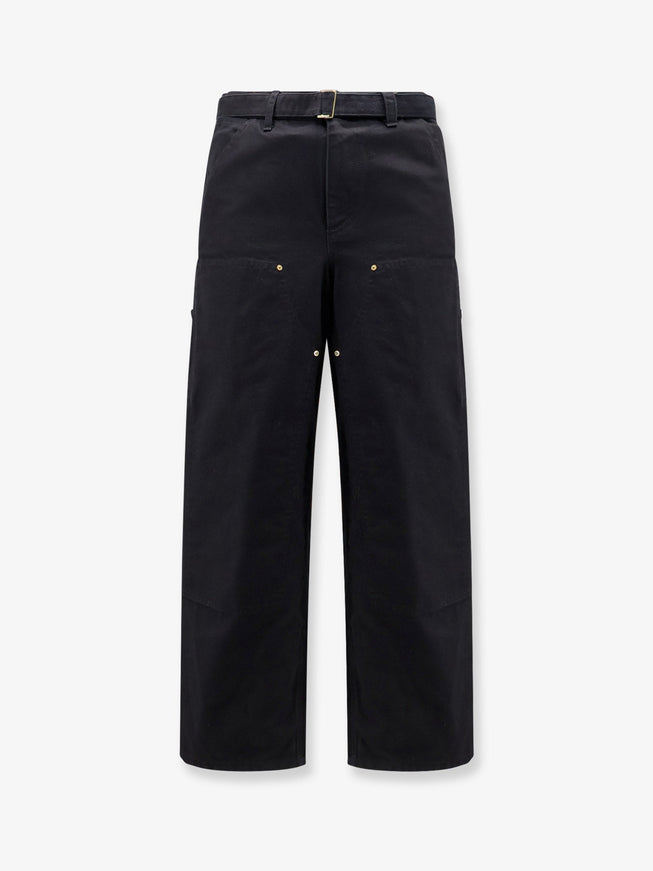 Sacai X Carhartt Wip Carhartt Wip Duck Cotton Trousers Black