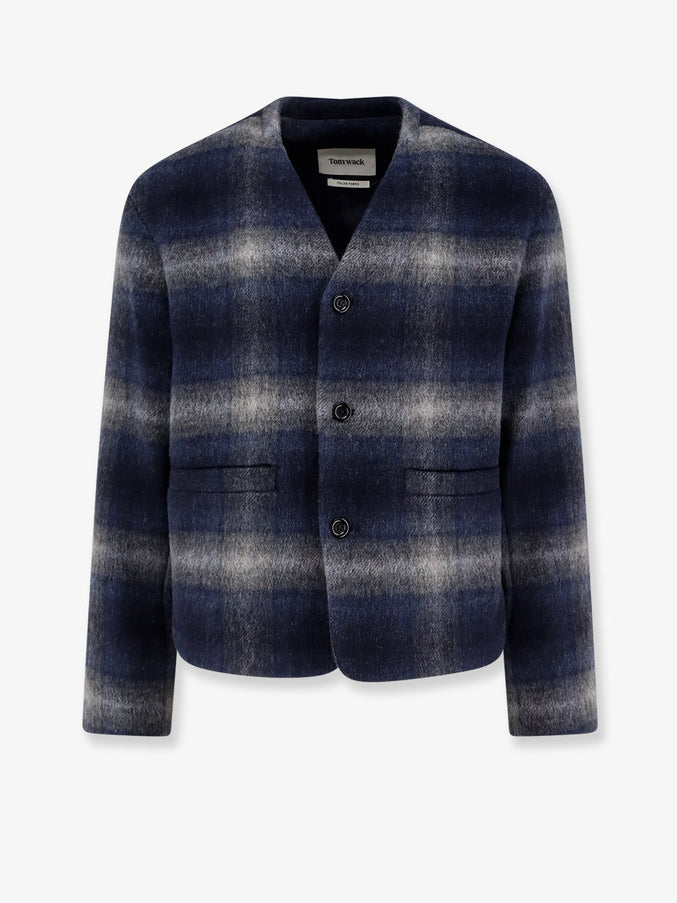 Tonywack Italian Fabric Blazer Blu Grigio