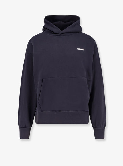 Barrow Cotton Hooded Sweatshirt Grigio
