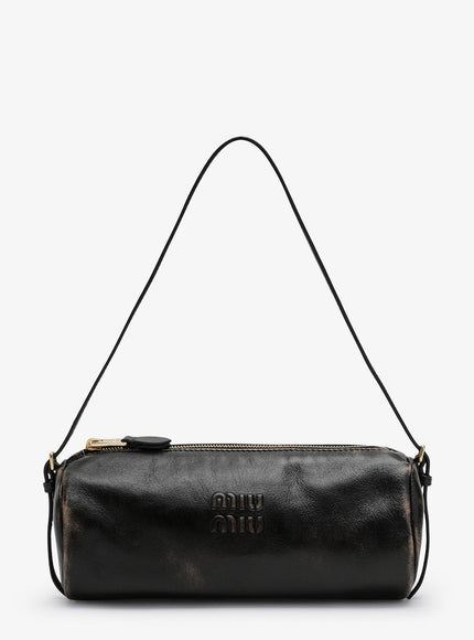 Miu Miu Aviator Mini Leather Shoulder Bag Uni Caffe'