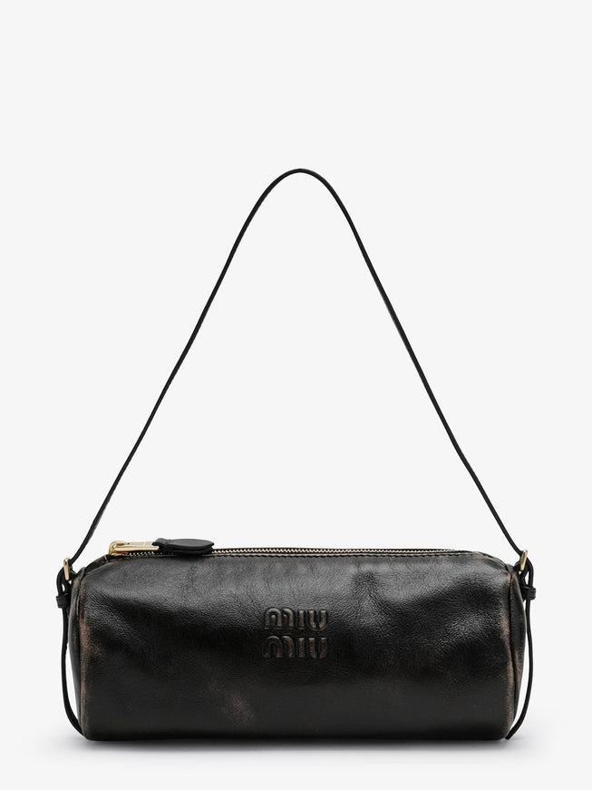 Miu Miu Aviator Mini Leather Shoulder Bag Uni Caffe'