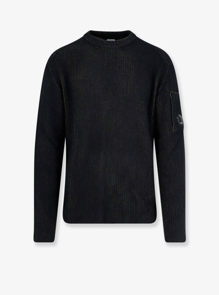 C.p.company Fleece Knit Ribbed Sweater Capers