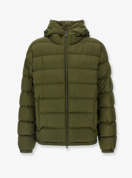 Moncler Laveraet Hooded Down Jacket Verde