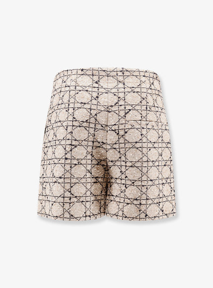 Dior Macrocannage Cotton Blend Tweed Shorts