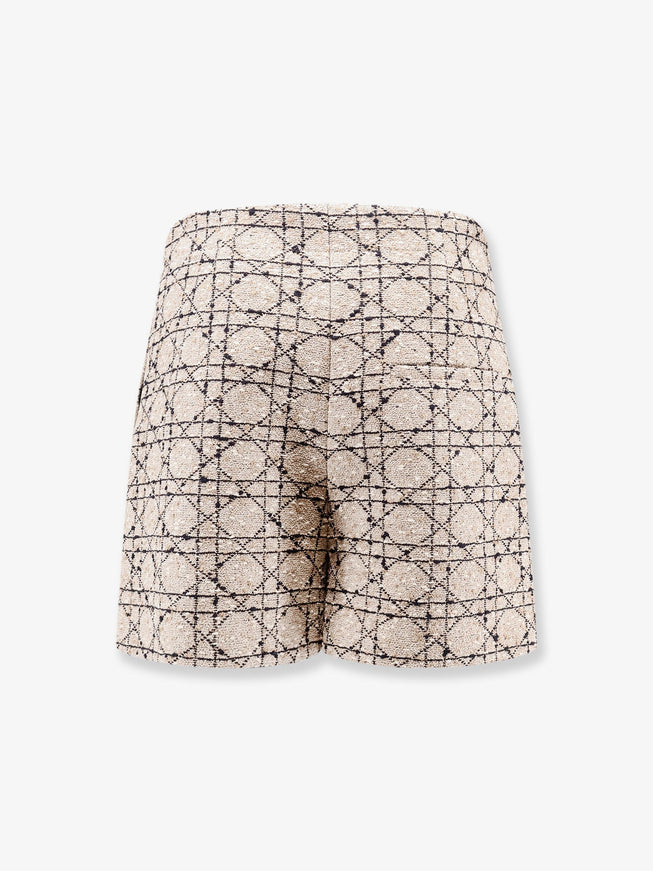 Dior Macrocannage Cotton Blend Tweed Shorts