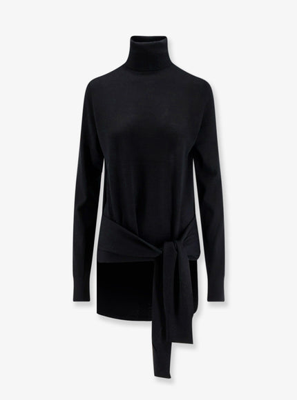 Toteme Wool And Silk Turtleneck Black