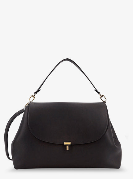 Toteme T-Lock Leather Shoulder Bag Uni Black