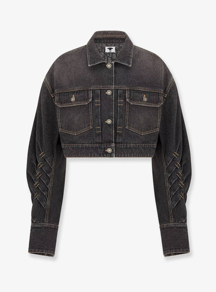 Dior Denim Jacket With Bustier Detail Noir