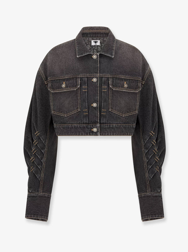 Dior Denim Jacket With Bustier Detail Noir