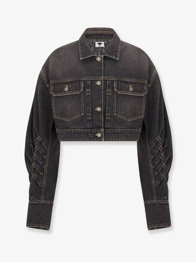 Dior Denim Jacket With Bustier Detail Noir