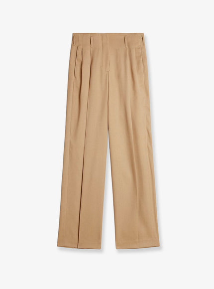 Golden Goose Deluxe Brand Flavia Virgin Wool Trousers Sand