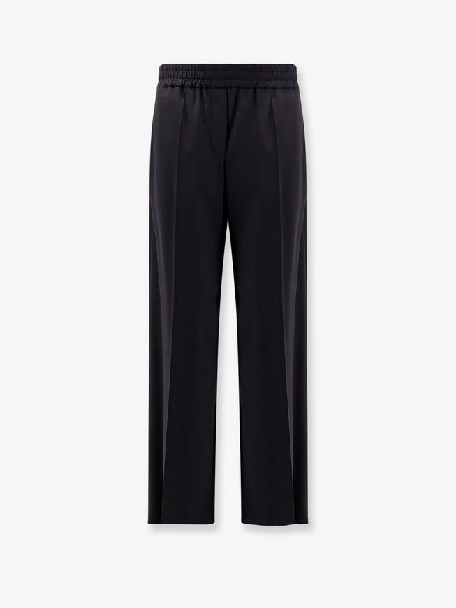 Brunello Cucinelli Virgin Wool Blend Trousers Nero