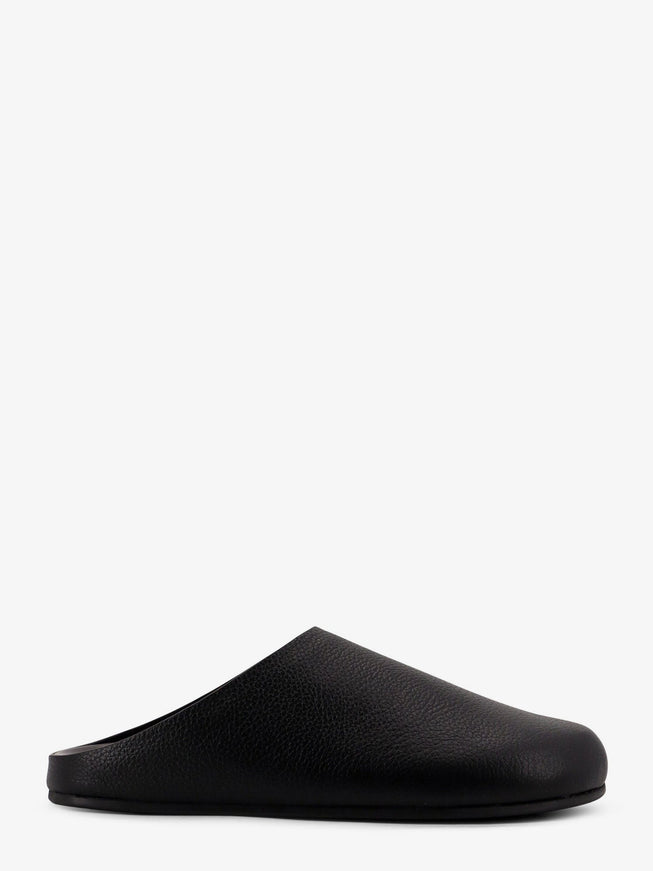 The Row Hammered Leather Sandals Black