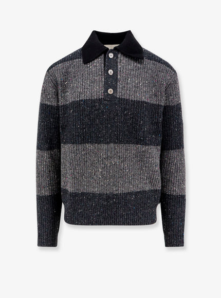 Dunst Unisex Chunky Rugby Wool Blend Sweater Grigio