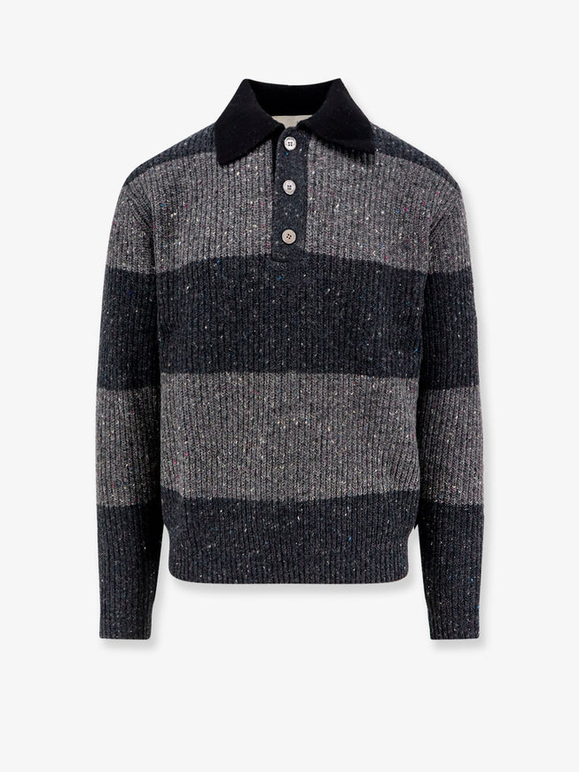 Dunst Unisex Chunky Rugby Wool Blend Sweater Grigio