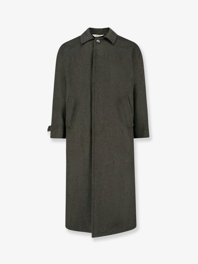 Aspesi Ernest Wool And Alpaca Coat Militare