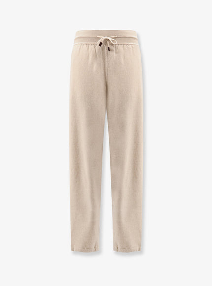 Loro Piana Merano Revamp Baby Cashmere Trousers Natural Melange
