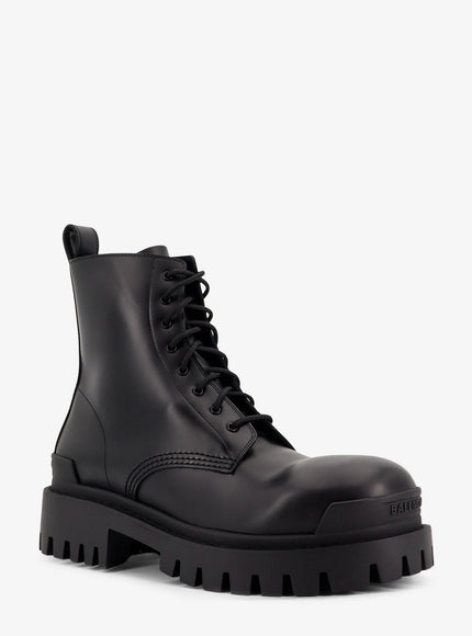 Balenciaga Leather Boots With Maxi Rubber Sole