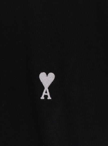 Ami Paris Cotton T-Shirt With Contrasting Embroidery