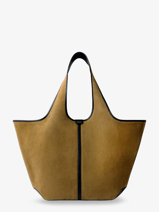 Soeur Douce Suede And Leather Shoulder Bag Uni Bronzo