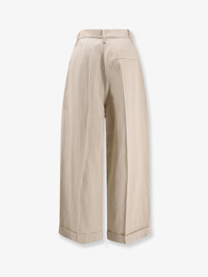 Alysi Sartorial Viscose And Linen Trousers