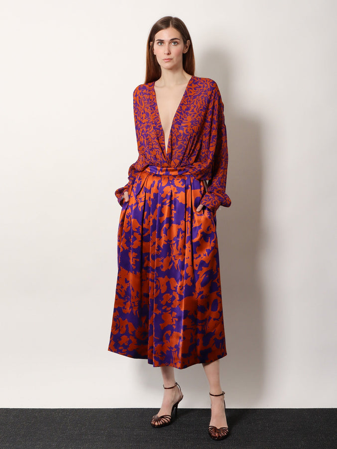Dries Van Noten Camiel Cotton Shirt With Multicolor Print