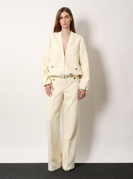 Gucci Cotton Blend Trousers With Checked Pattern