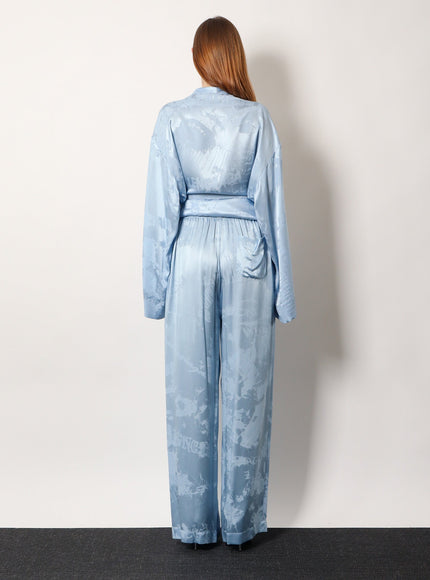 Balenciaga Pajamas Printed Silk Trousers