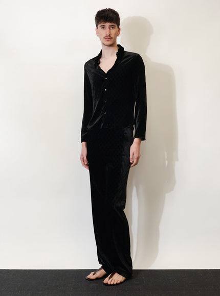 Gucci Gg Stretch Devoré Velvet Trousers