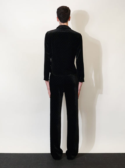 Gucci Gg Stretch Devoré Velvet Trousers