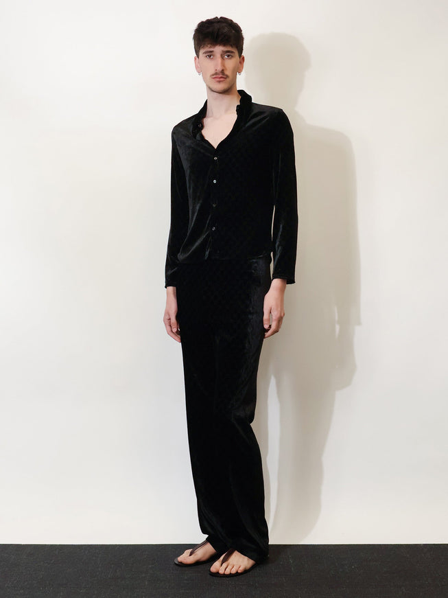 Gucci Stretch Gg Dévoré Velvet Shirt