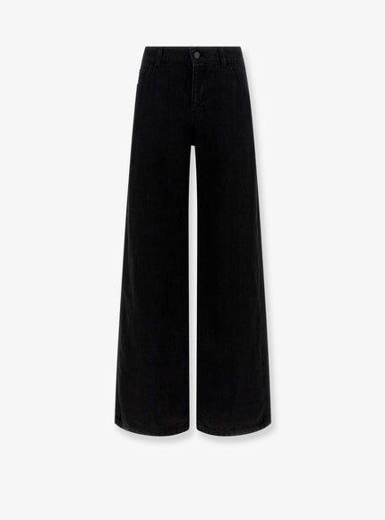 The Row Eglitta Linen Trousers 28 Black