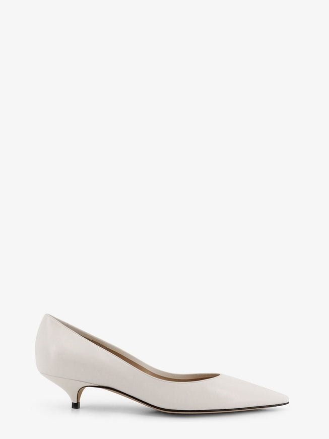 The Row Liisa Kitten Two Leather Ballerinas Optic White