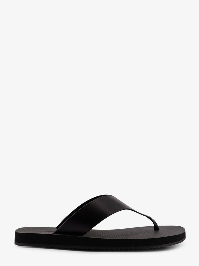 The Row Dune Classic Ginza Leather Sandals Black