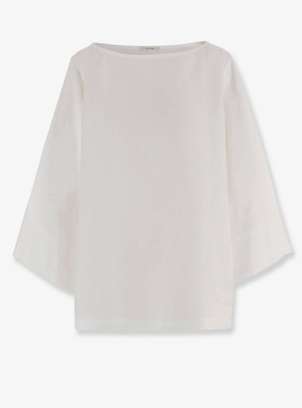 The Row Junia Linen Shirt 4 White