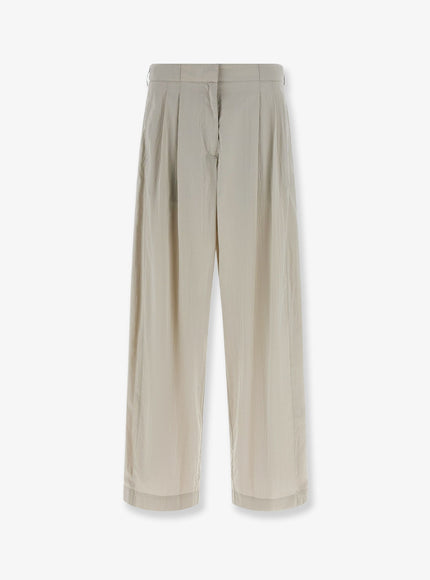 The Row Iven Silk And Nylon Trousers Smoke Grey