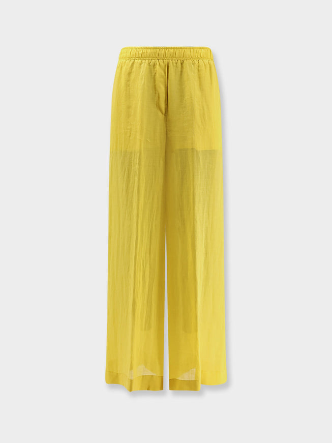 Nude Linen Blend Trousers Cedar