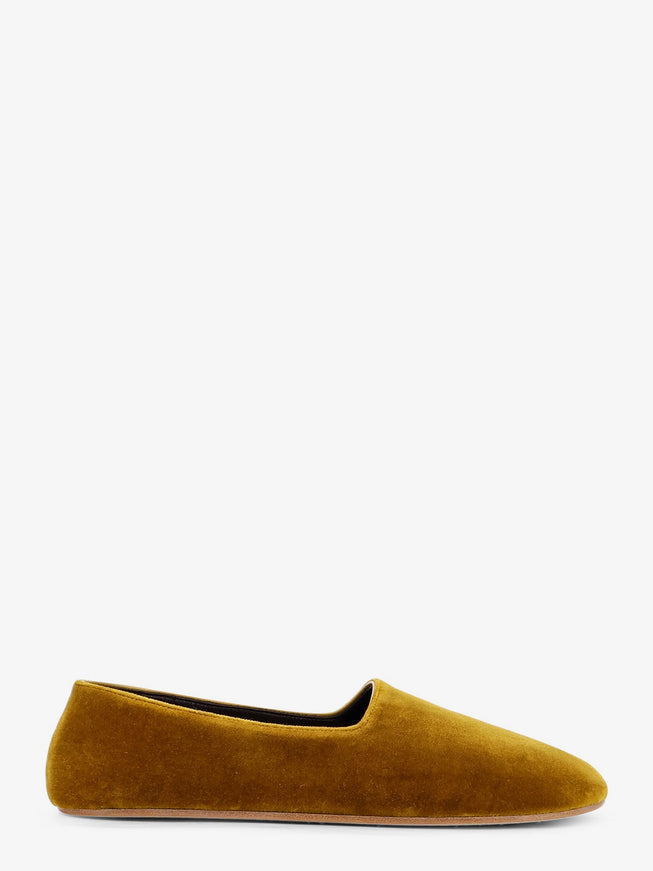 The Row Ponti Velvet Loafers Mustard