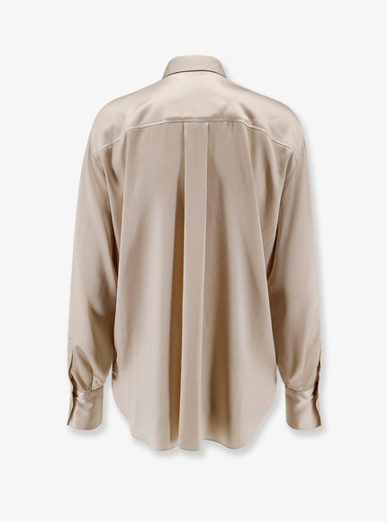 Brunello Cucinelli Silk Shirt With Monili Detail