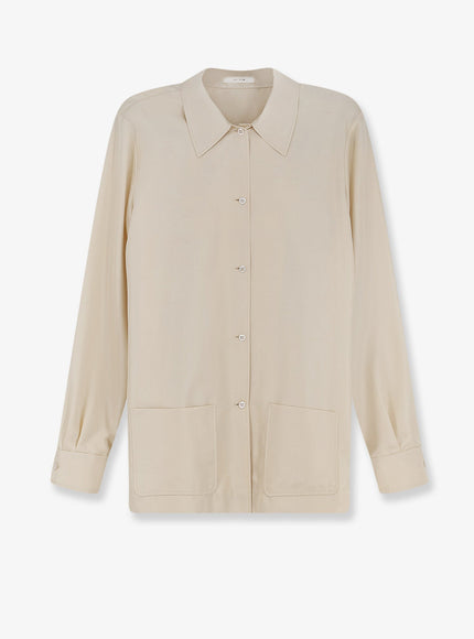 The Row Lucetta Silk Shirt Vanilla