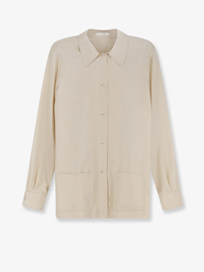 The Row Lucetta Silk Shirt Vanilla