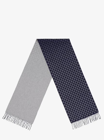 Gucci Wgg Wool And Cashmere Scarf Uni Grey