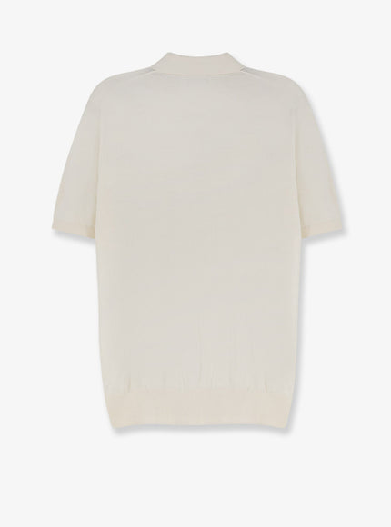 Alpha-Studio Cotton And Silk Blend Polo