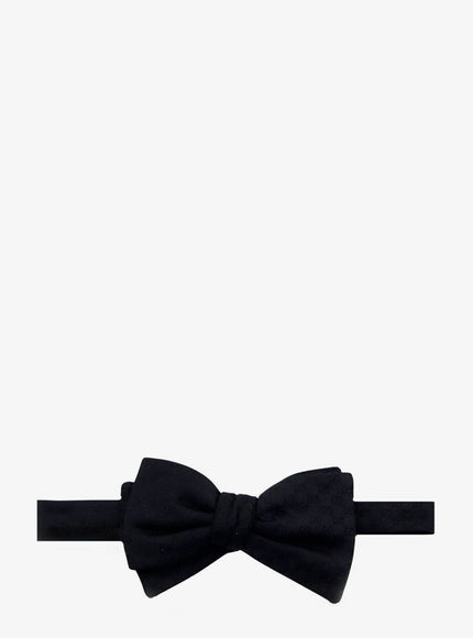 Gucci Gg Silk Bow Tie Uni Black